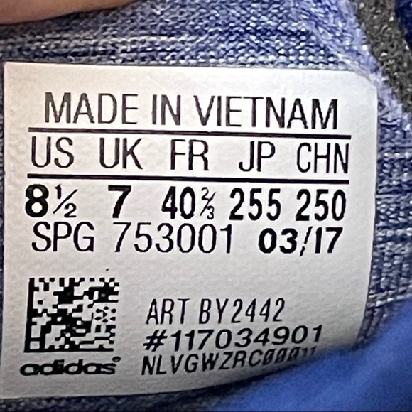 Adidas Damen Crazyflight X Mid Blue Sneakers Size 8.5 - Picture 10 of 10